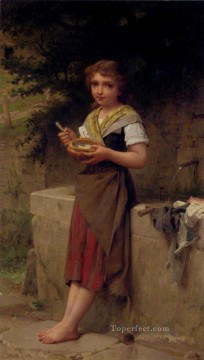ラ・ジューヌ・ペイザンヌ アカデミック・リアリズムの少女 エミール・ムニエ Oil Paintings